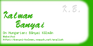 kalman banyai business card
